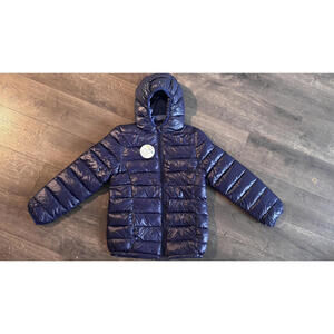 Ka Ke Ya Puffer Jacket Size 160 Youth Teen Black Coat Hooded Quilted Padded NWT